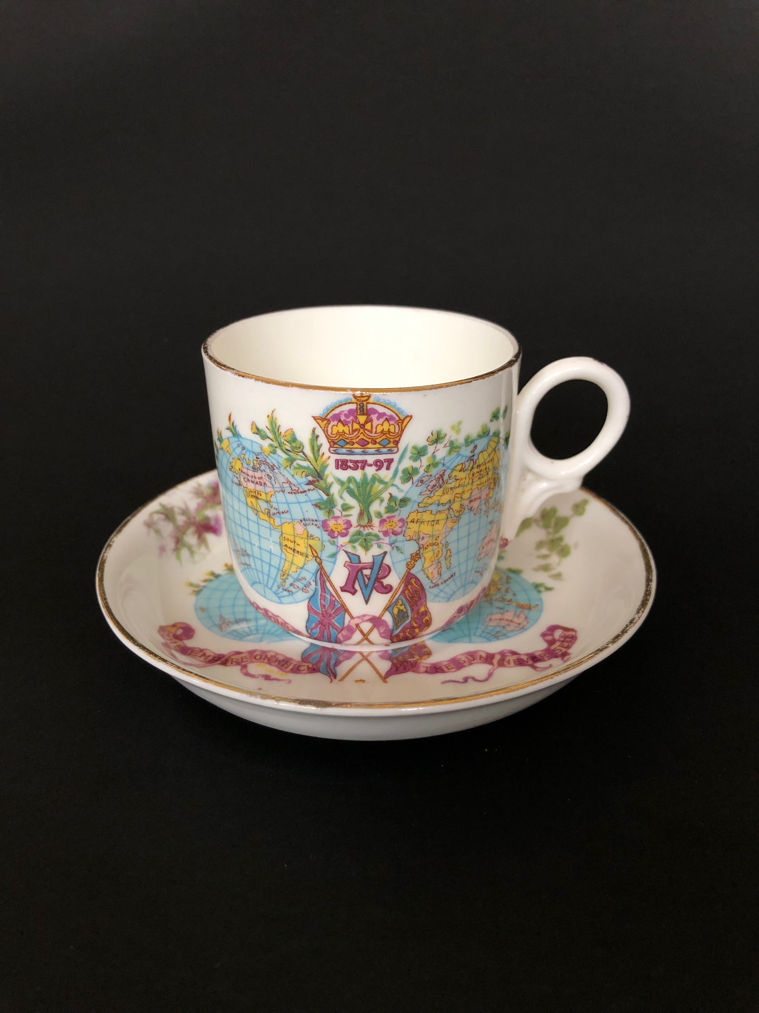DIAMOND JUBILEE Teacup and Saucer, 1897