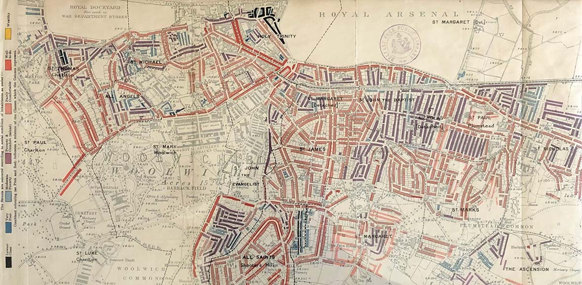 Booth Poverty Map: Woolwich (1900)