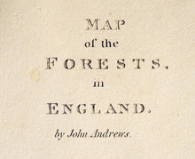Load image into Gallery viewer, MAP of the FORESTS of ENGLAND and WALES.
