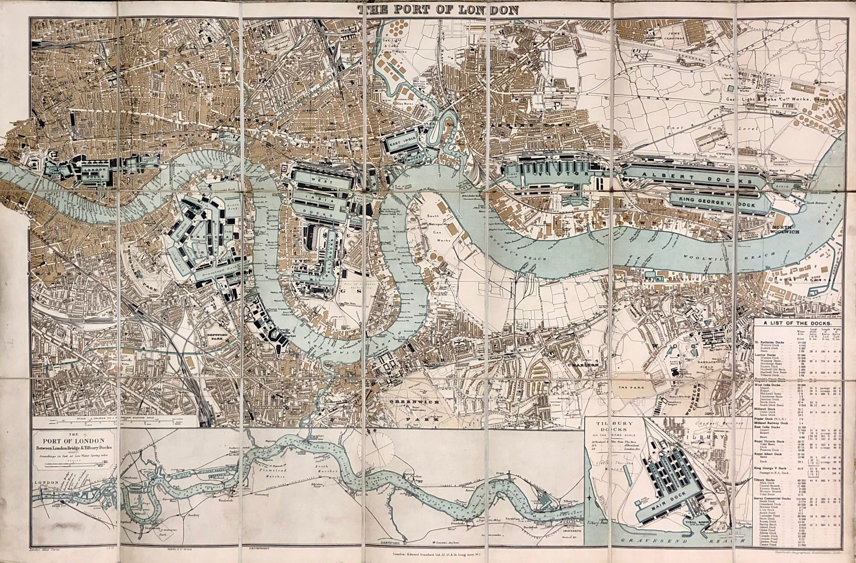 London Atlas Map of the Port of London